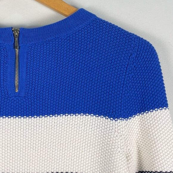 Talbots Color Block 100% Cotton Knit Sweater 3/4 Sleeve Size Small Petite NEW - Picture 12 of 14
